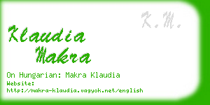 klaudia makra business card